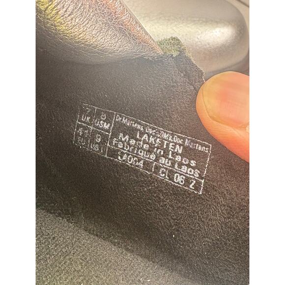 Dr Martens Laketen Platform Sandals Womens 9 Sliver Black Clog Mules Slides NEW - Picture 6 of 8